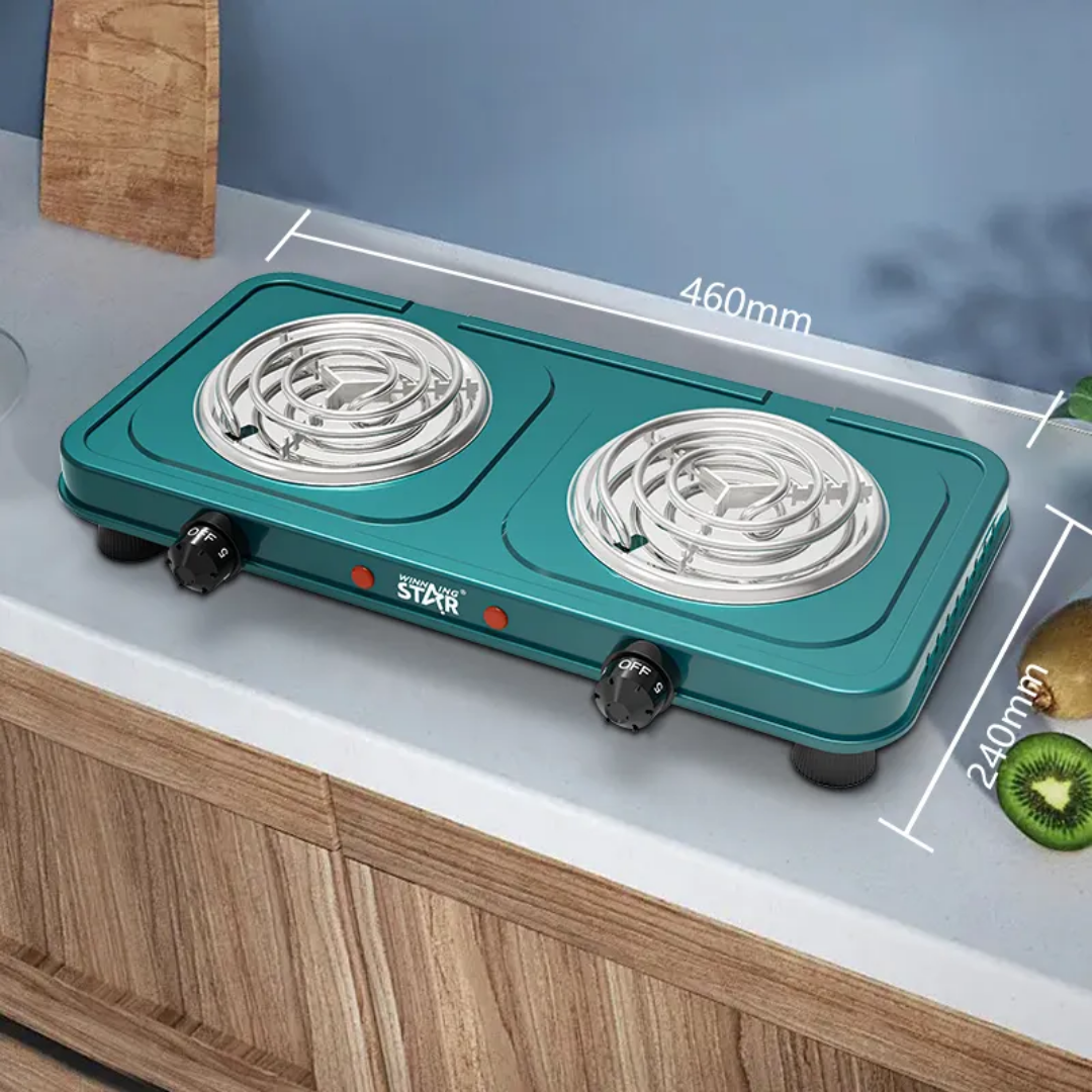 Double electric cooking coil