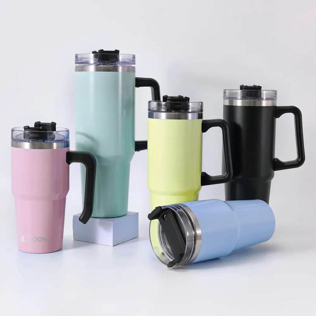 Portable thermos mug and vacuum cup