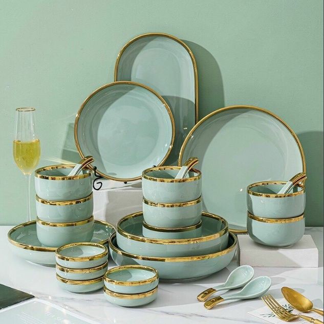 Luxury ceramic dinner plates and cookware