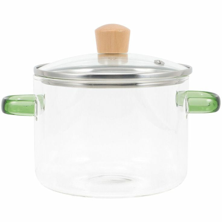 Heat resistant cooking glass pot