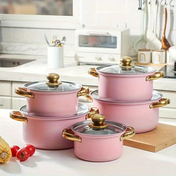 5 piece Serving pot and kitchen cookware set