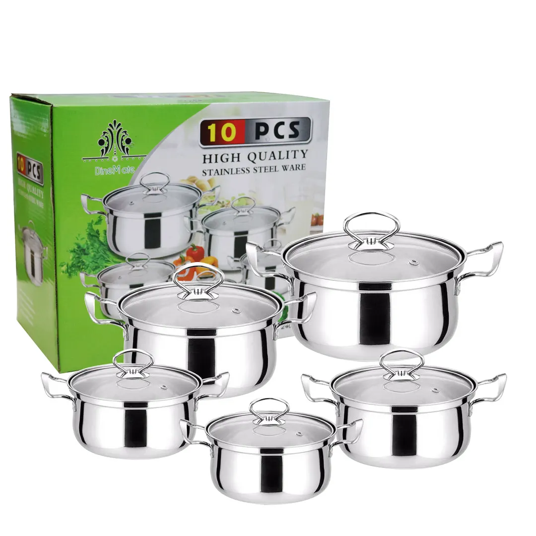 5 piece Serving pot and kitchen cookware set