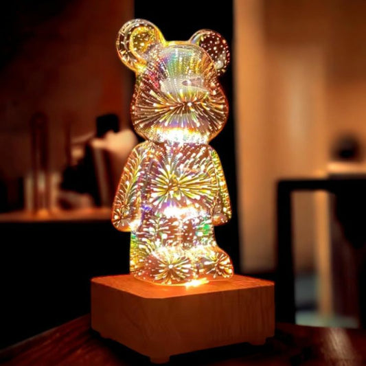 3d led light bear fireworks lamp