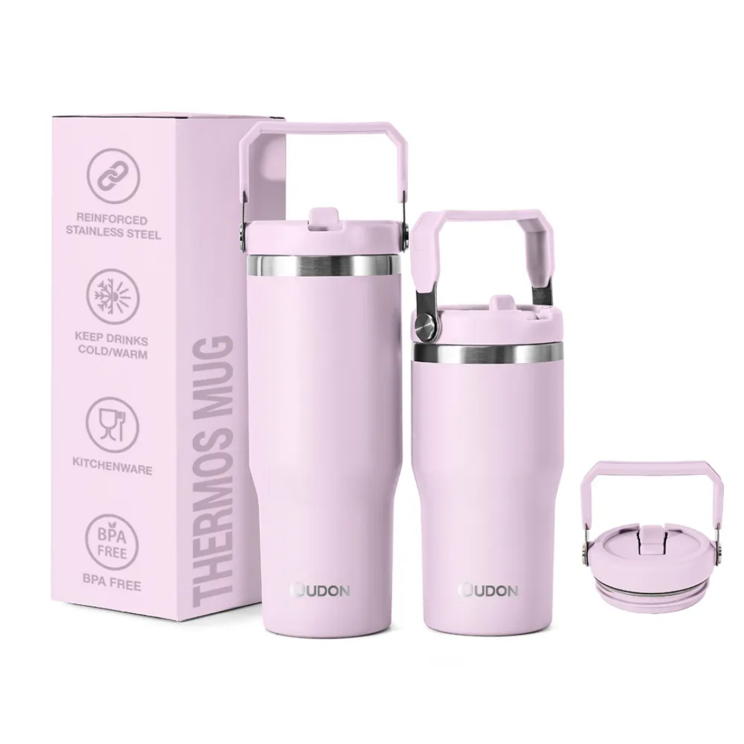 Portable thermos mug vacuum cup