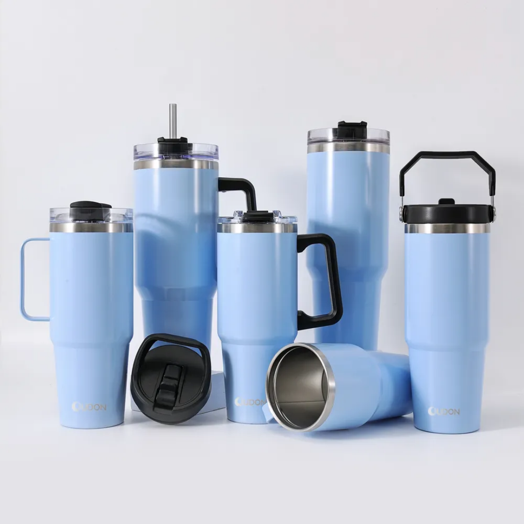 Portable thermos mug and vacuum cup