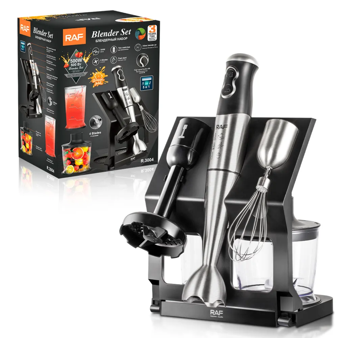 Stainless steel kitchen hand blender set