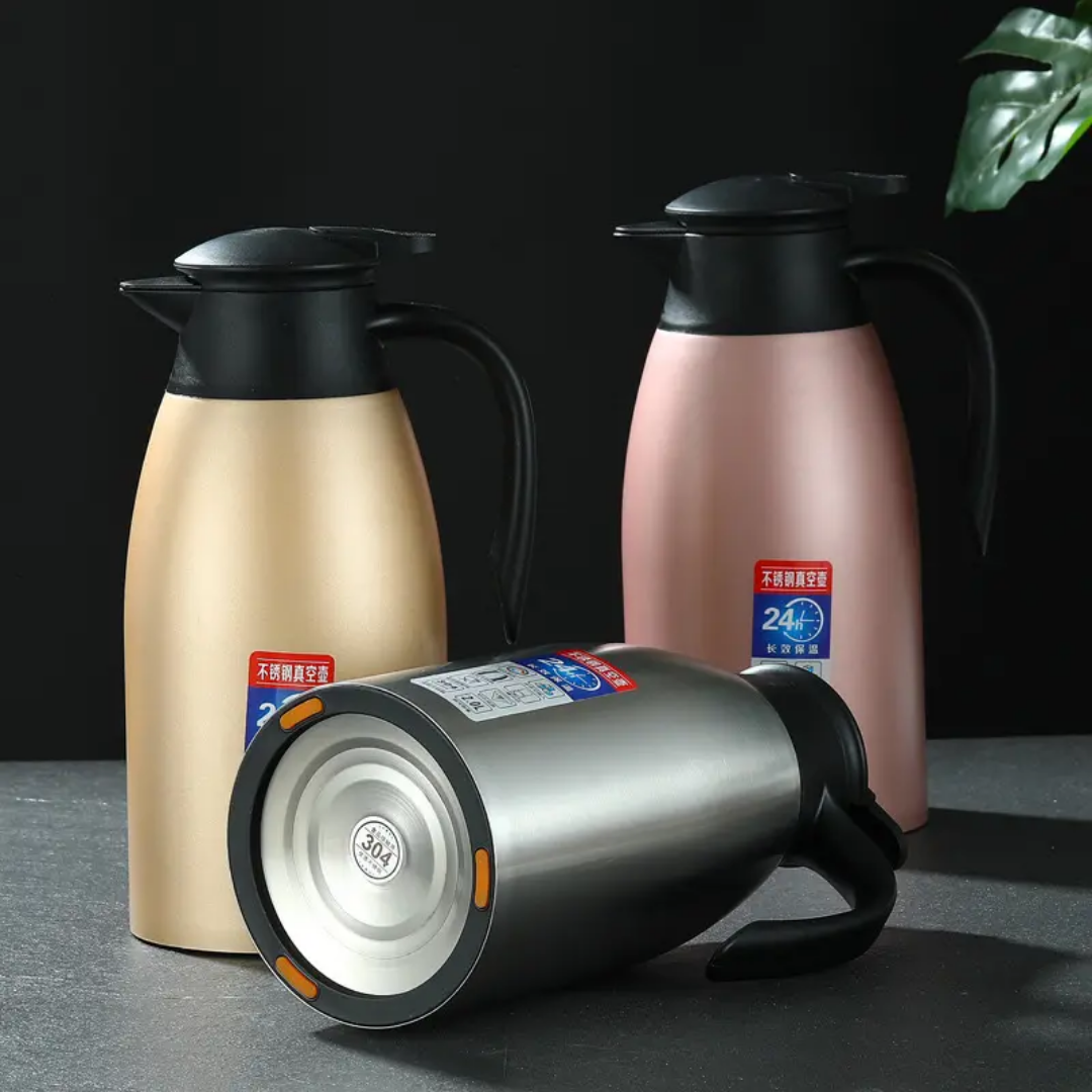 2L double wall stainless steel vacuum flask and travel pot