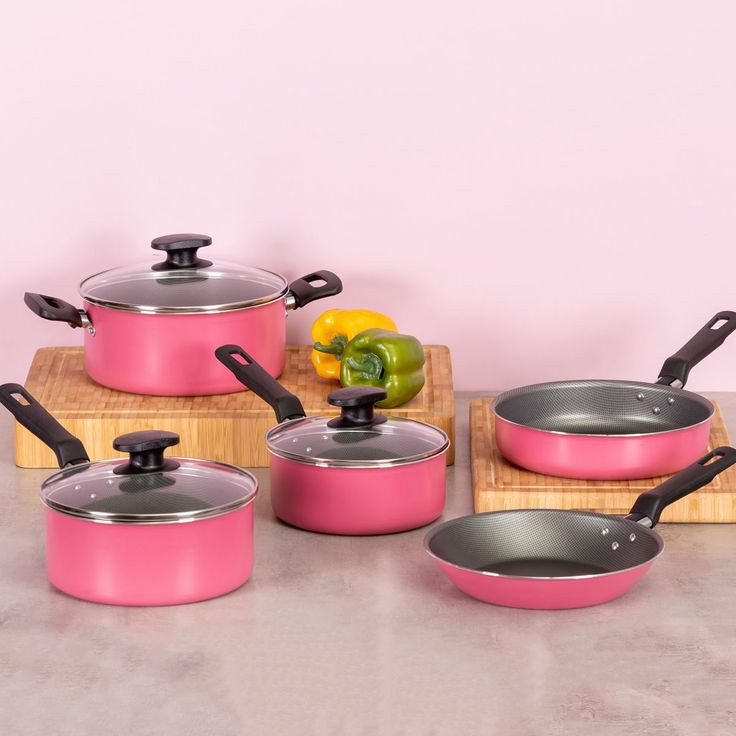 5 piece Serving pot and kitchen cookware set