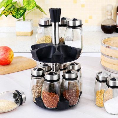 12/6 rotating spice kitchen storage and spice rack